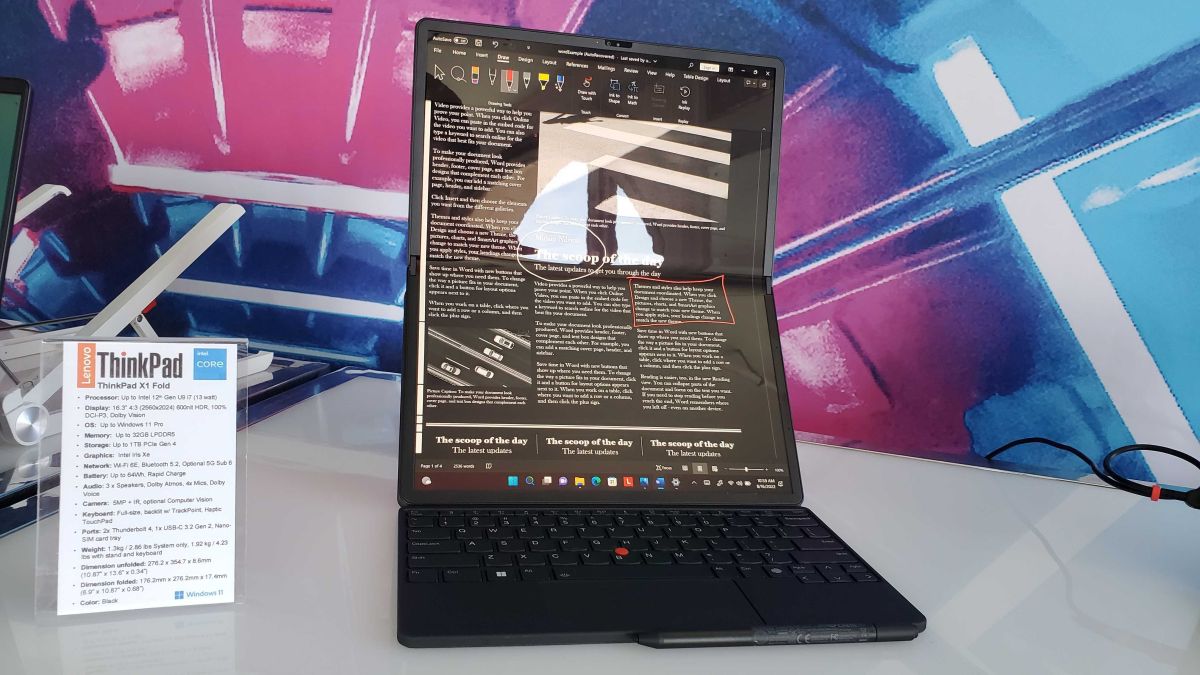 Lenovo ThinkPad X1 Fold is a tablet with the power of an Ultrabook