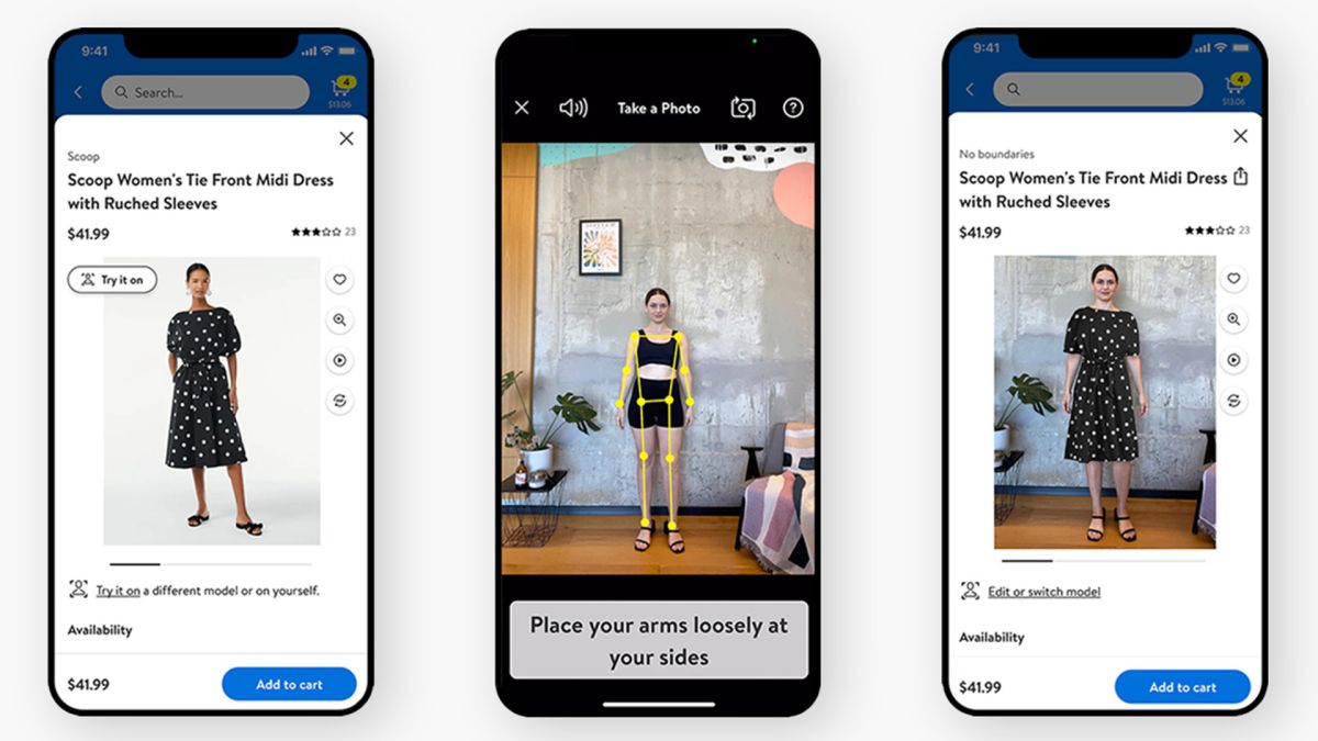 Walmart’s virtual fitting room lets you use your own photos, but we have questions