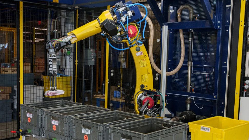 Amazon unveils its latest warehouse robot